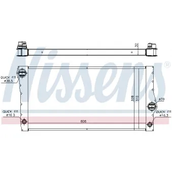 Radiateur, refroidissement du moteur NISSENS 60828