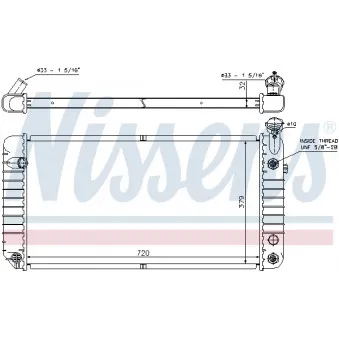 Radiateur, refroidissement du moteur NISSENS