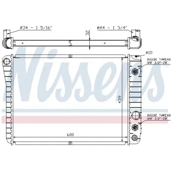 Radiateur, refroidissement du moteur NISSENS