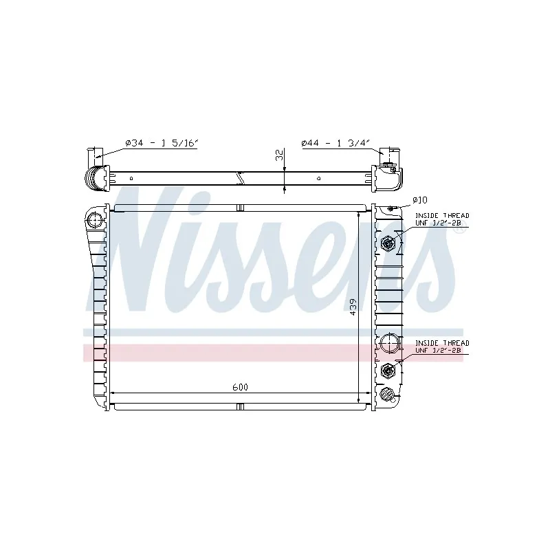 Radiateur, refroidissement du moteur NISSENS 60924