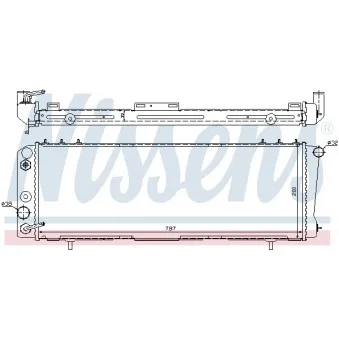 Radiateur, refroidissement du moteur NISSENS 60986