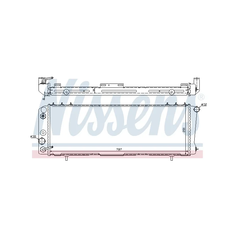 Radiateur, refroidissement du moteur NISSENS 60986