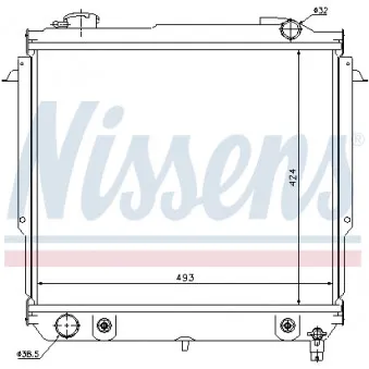 Radiateur, refroidissement du moteur NISSENS 60987