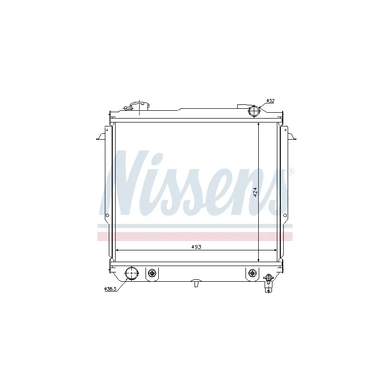 Radiateur, refroidissement du moteur NISSENS 60987