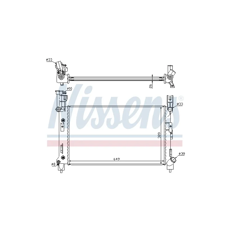Radiateur, refroidissement du moteur NISSENS 60995A