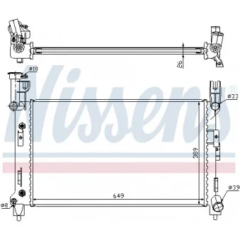 Radiateur, refroidissement du moteur NISSENS 60996A