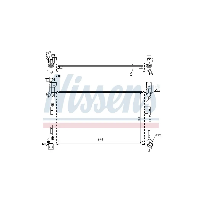 Radiateur, refroidissement du moteur NISSENS 60996A