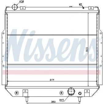 Radiateur, refroidissement du moteur NISSENS 61013