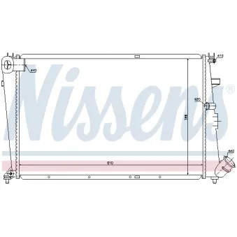 Radiateur, refroidissement du moteur NISSENS 61304