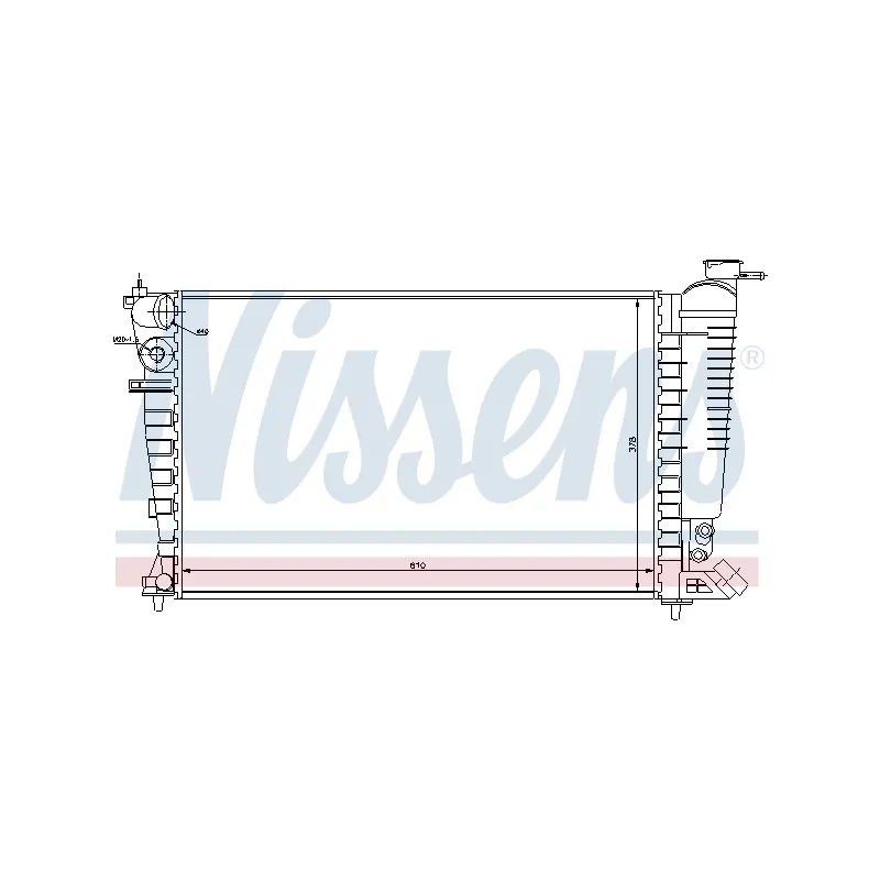 Radiateur, refroidissement du moteur NISSENS 61368