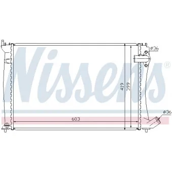 Radiateur, refroidissement du moteur NISSENS 61386
