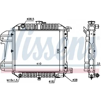 Radiateur, refroidissement du moteur NISSENS