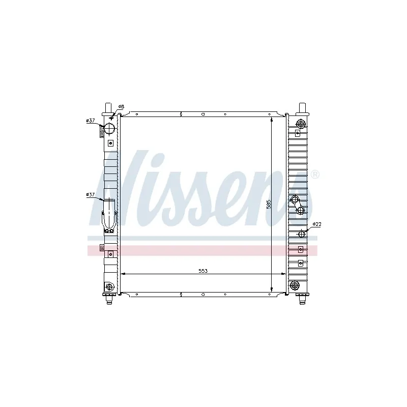 Radiateur, refroidissement du moteur NISSENS 61643