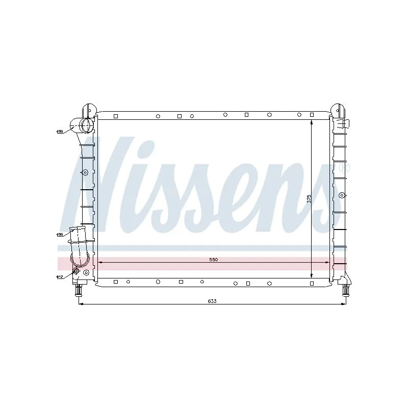 Radiateur, refroidissement du moteur NISSENS 61673