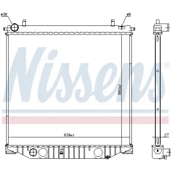 Radiateur, refroidissement du moteur NISSENS 616912