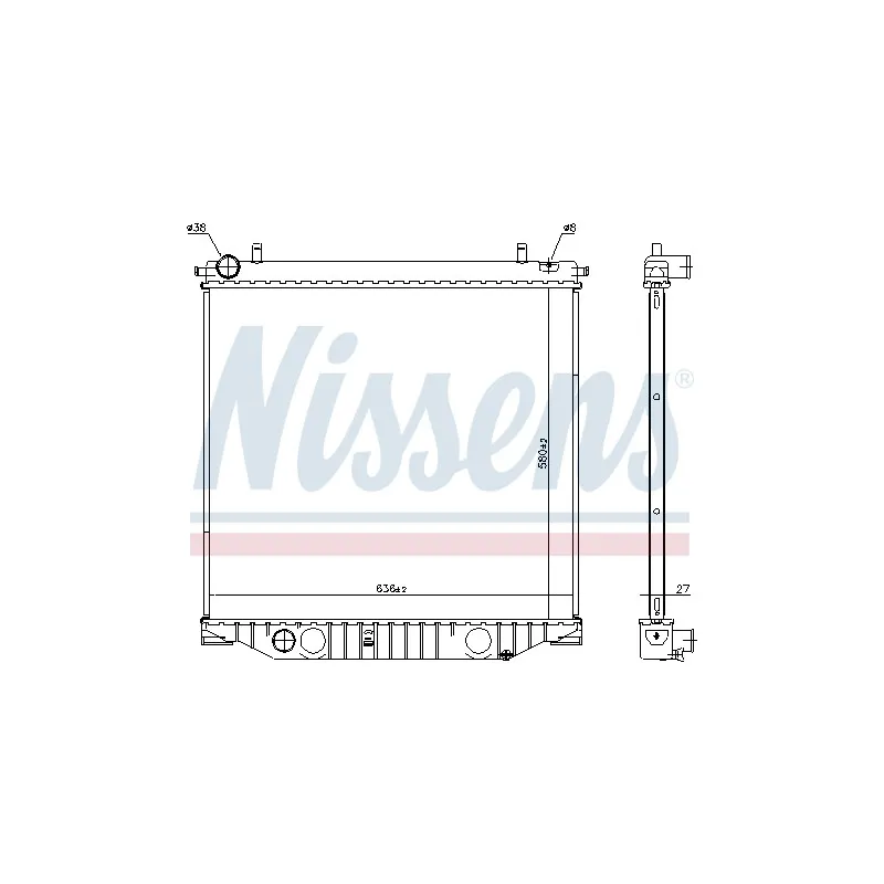 Radiateur, refroidissement du moteur NISSENS 616912
