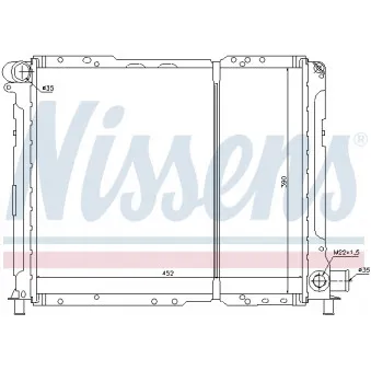 Radiateur, refroidissement du moteur NISSENS 61721