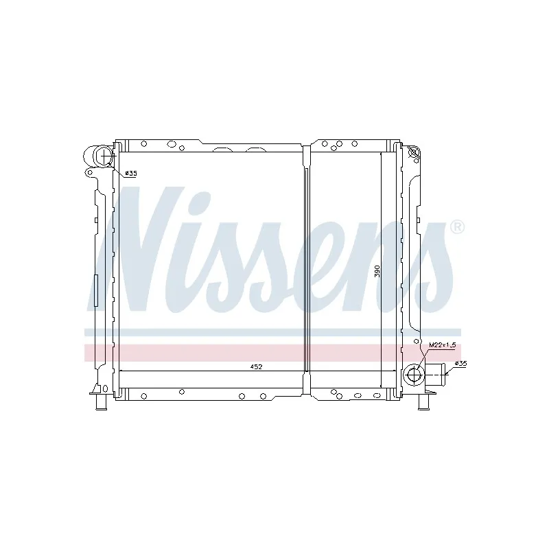 Radiateur, refroidissement du moteur NISSENS 61721