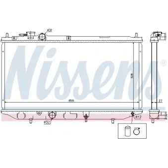 Radiateur, refroidissement du moteur NISSENS 61734