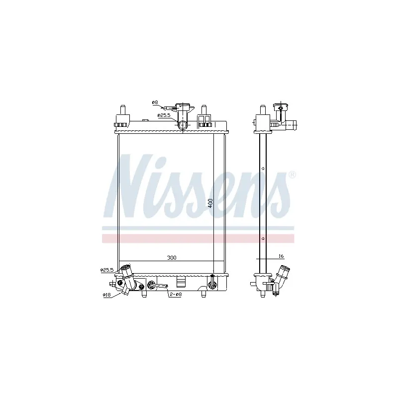 Radiateur, refroidissement du moteur NISSENS 617553