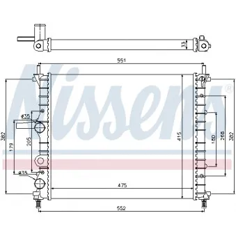 Radiateur, refroidissement du moteur NISSENS 617843