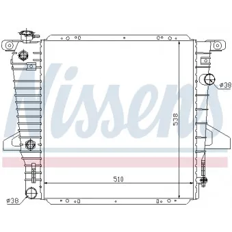 Radiateur, refroidissement du moteur NISSENS 62061