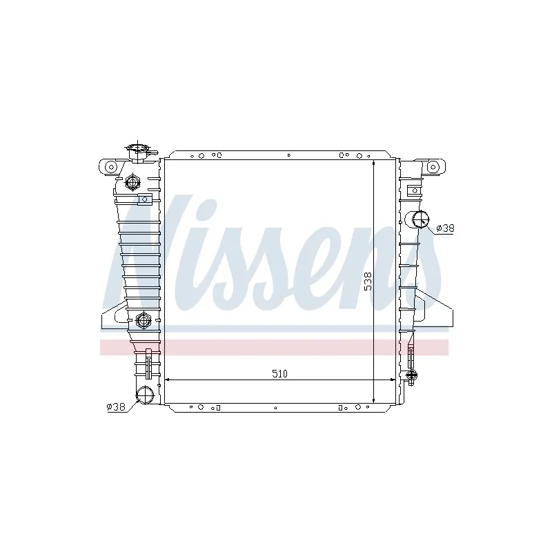 Radiateur, refroidissement du moteur NISSENS 62061