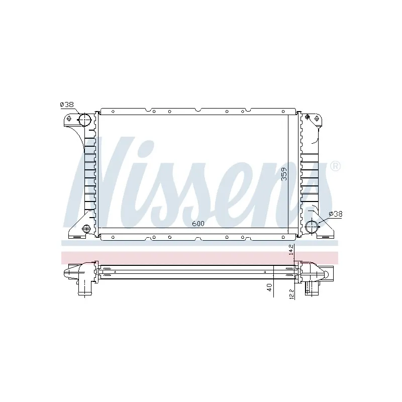Radiateur, refroidissement du moteur NISSENS 62249A