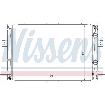 Radiateur, refroidissement du moteur NISSENS 62310