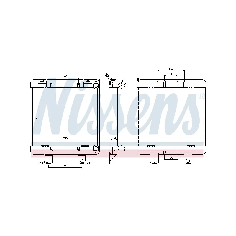 Radiateur, refroidissement du moteur NISSENS 62333