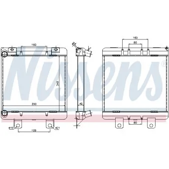 Radiateur, refroidissement du moteur NISSENS 62334