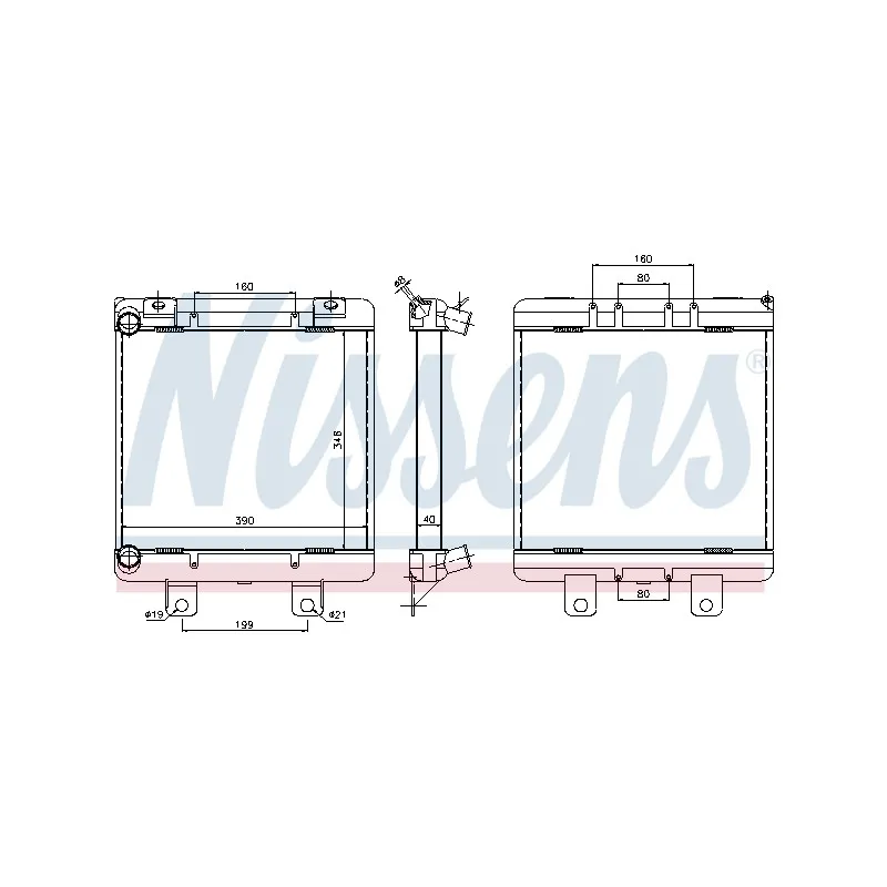 Radiateur, refroidissement du moteur NISSENS 62334