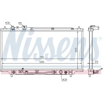 Radiateur, refroidissement du moteur NISSENS 62384