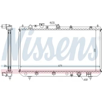 Radiateur, refroidissement du moteur NISSENS 62456A