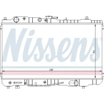 Radiateur, refroidissement du moteur NISSENS 62484