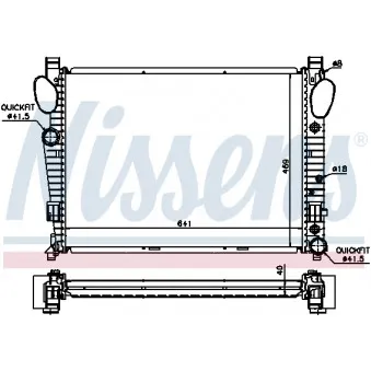 Radiateur, refroidissement du moteur NISSENS