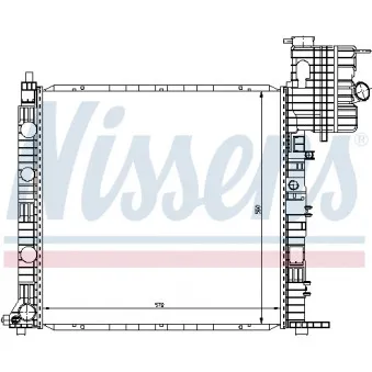 Radiateur, refroidissement du moteur NISSENS 62678