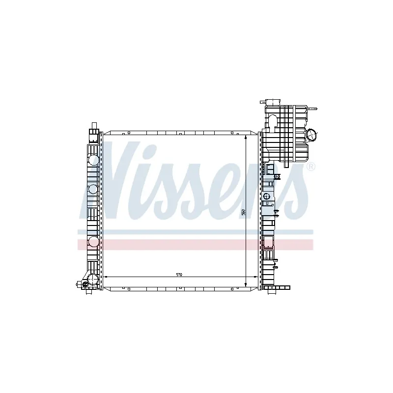 Radiateur, refroidissement du moteur NISSENS 62678