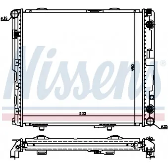 Radiateur, refroidissement du moteur NISSENS 62694A