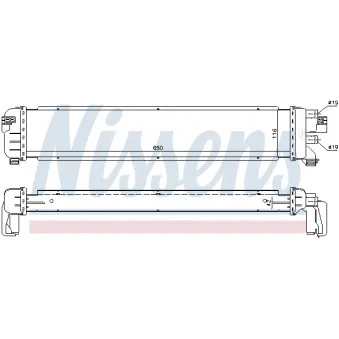 Radiateur basse température, intercooler NISSENS 627043