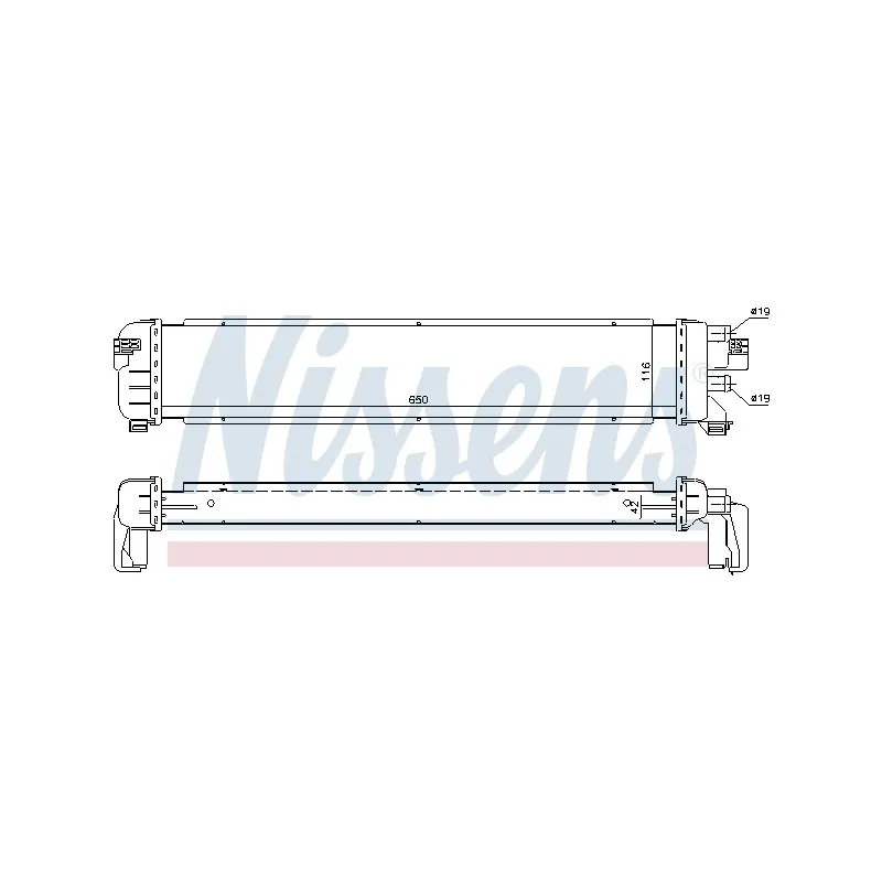 Radiateur basse température, intercooler NISSENS 627043