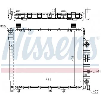 Radiateur, refroidissement du moteur NISSENS 62755A