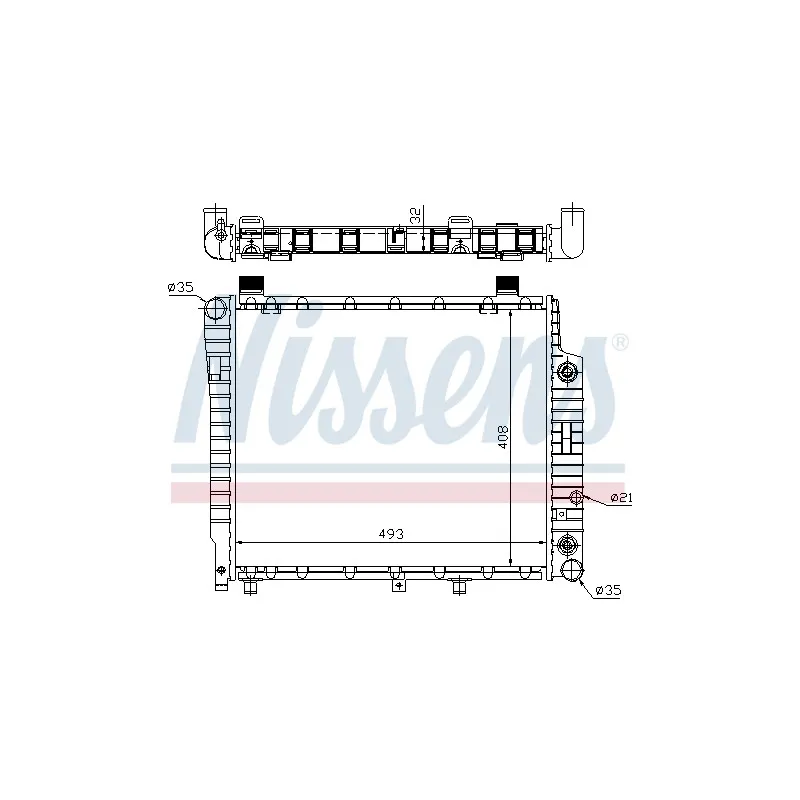 Radiateur, refroidissement du moteur NISSENS 62755A