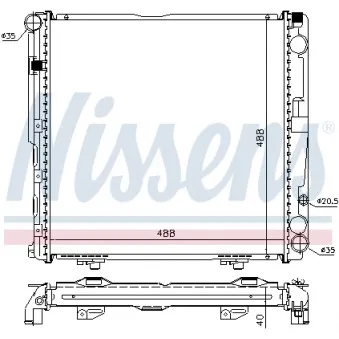 Radiateur, refroidissement du moteur NISSENS 62764A