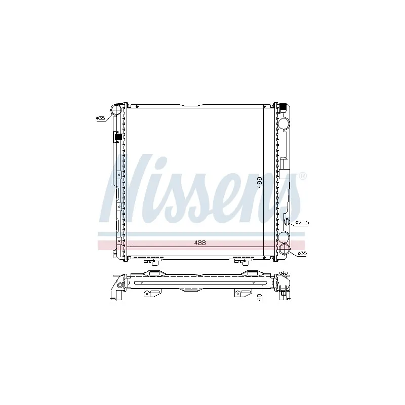 Radiateur, refroidissement du moteur NISSENS 62764A