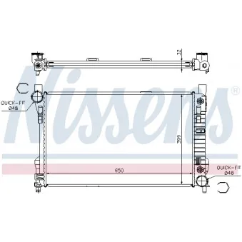 Radiateur, refroidissement du moteur NISSENS 62786A