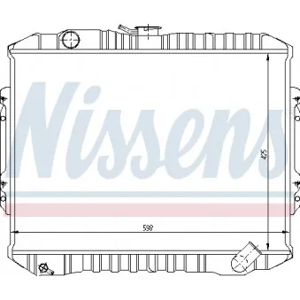 Radiateur, refroidissement du moteur NISSENS 62840