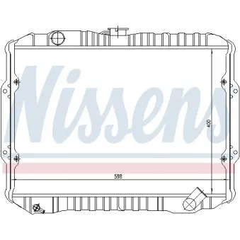 Radiateur, refroidissement du moteur NISSENS 62856