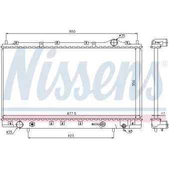 Radiateur, refroidissement du moteur NISSENS