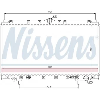Radiateur, refroidissement du moteur NISSENS